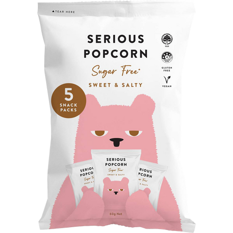 Serious Popcorn - Sugar-Free Sweet & Salty Multipack - 5 Snack Packs